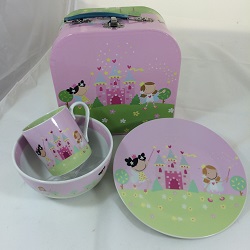 Fairy Princess Childrens dinner set 3pce  - Tea Sets  - CH512 - Cocomotion  